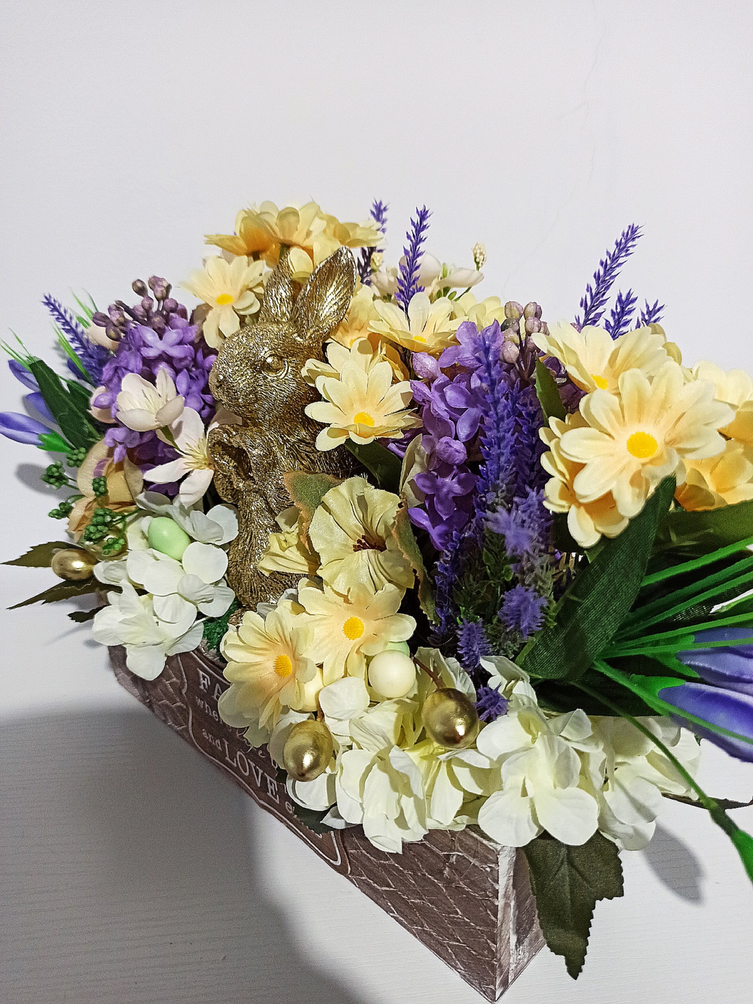 Cutie Family cu iepure lavandă și liliac - decor de sărbători - decorațiuni de paște - alte creații de paște - Artynos.ro