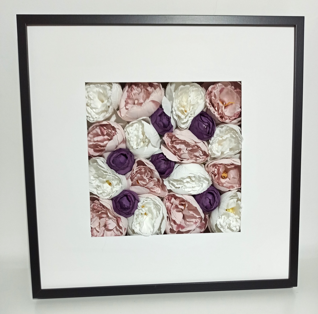 Tablou de dimensiune mare cu bujori 3 D - casă & stil de viață - decorațiuni de casă - decorațiuni de pereți - decorațiuni suspendate - Artynos.ro