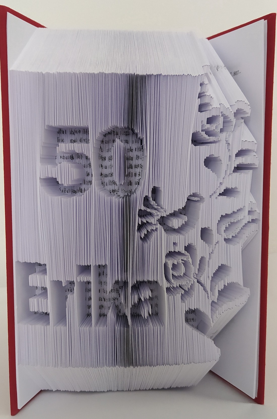  Sculptură de carte cu nume, an și flori - casă & stil de viață - accesorii pentru decorat casa - decorațiuni de masă și decorațiuni pentru rafturi  - sculptură de carte, carte pliată - Artynos.ro