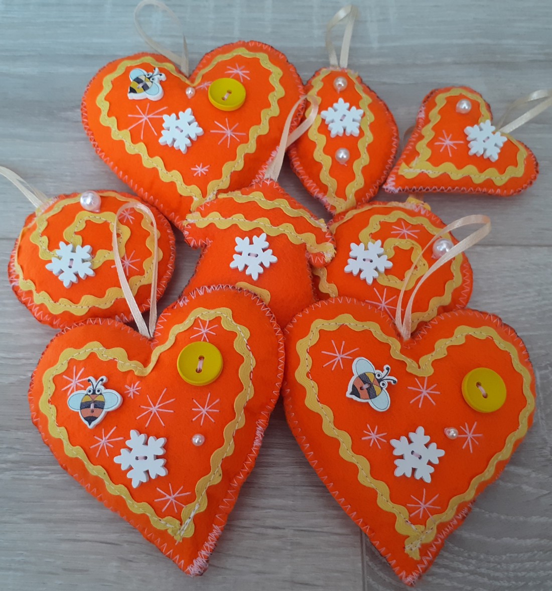 8pcs portocaliu simțit ornament Crăciun ornament copac - - Artynos.ro 8pcs portocaliu simțit ornament Crăciun ornament copac - - Artynos.ro