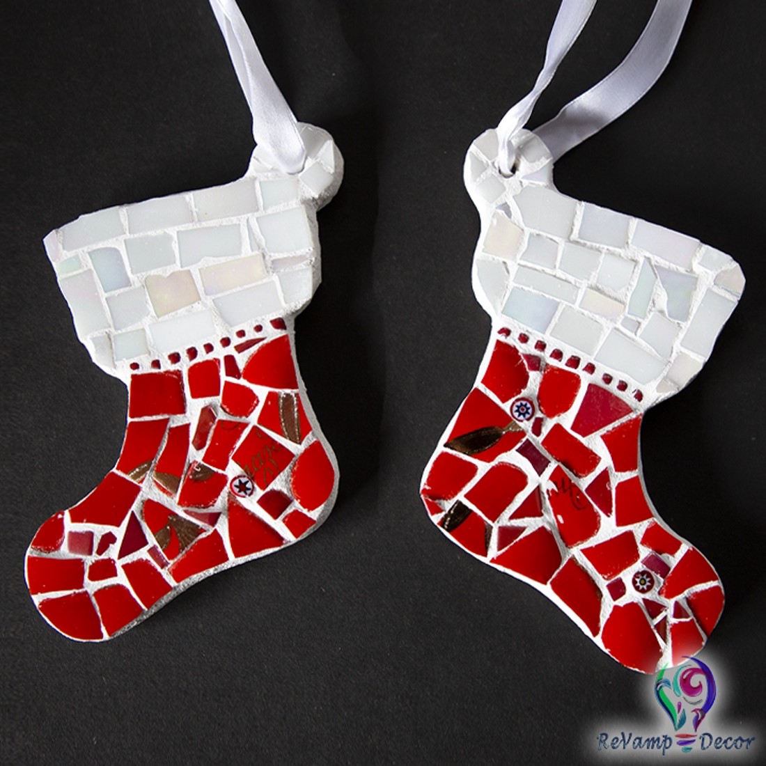 Mozaic de sticlă ornament pentru pomul de Crăciun cizme -  - Artynos.ro