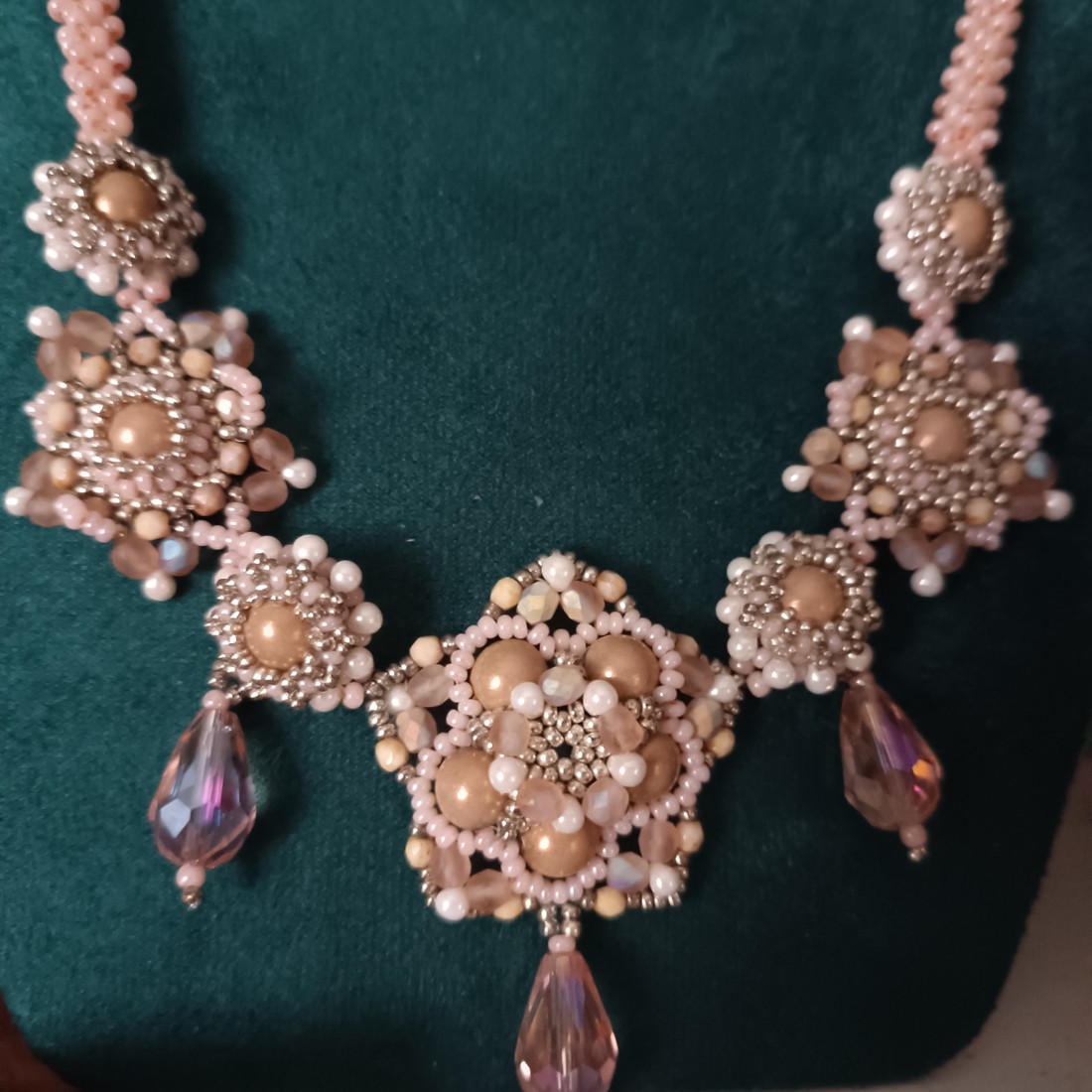 Colier de perle cu cercel - bijuterii - seturi de bijuterii - Artynos.ro