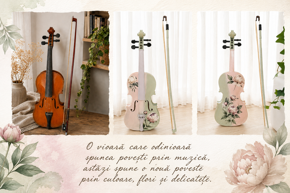 Vioara chabby chic - casă & stil de viață - decorațiuni de casă - accesorii florale - vaze - Artynos.ro