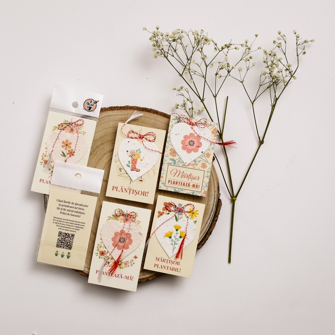 Set 20 martisoare plantabile - bijuterii - mărțișor - Artynos.ro