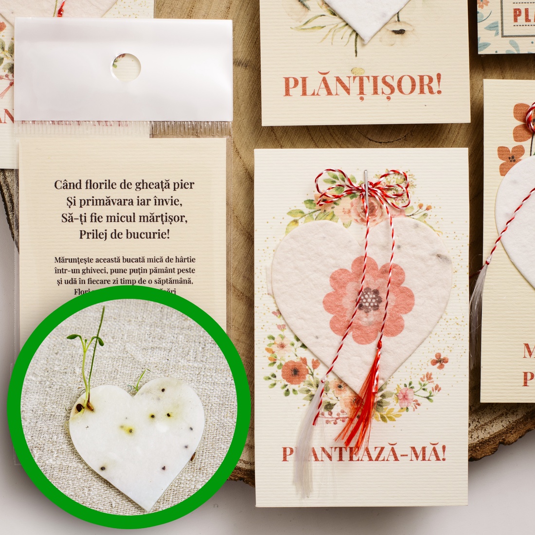 Set 20 martisoare plantabile - bijuterii - mărțișor - Artynos.ro