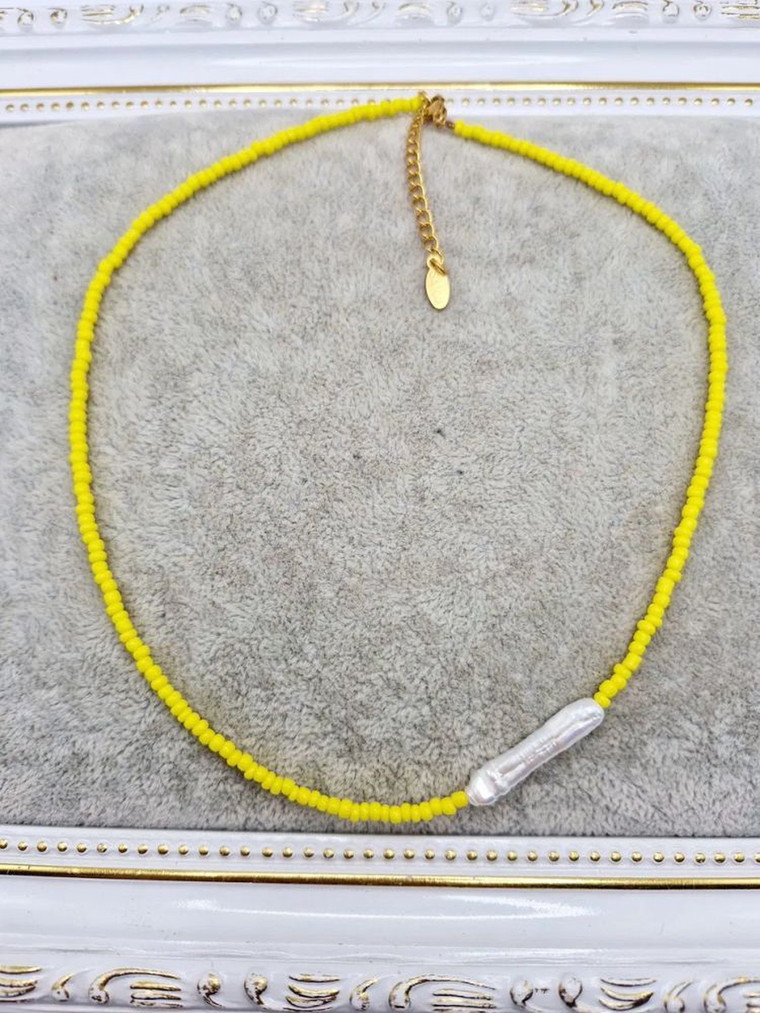 Colier de Vară galben - bijuterii - coliere - chockere - Artynos.ro