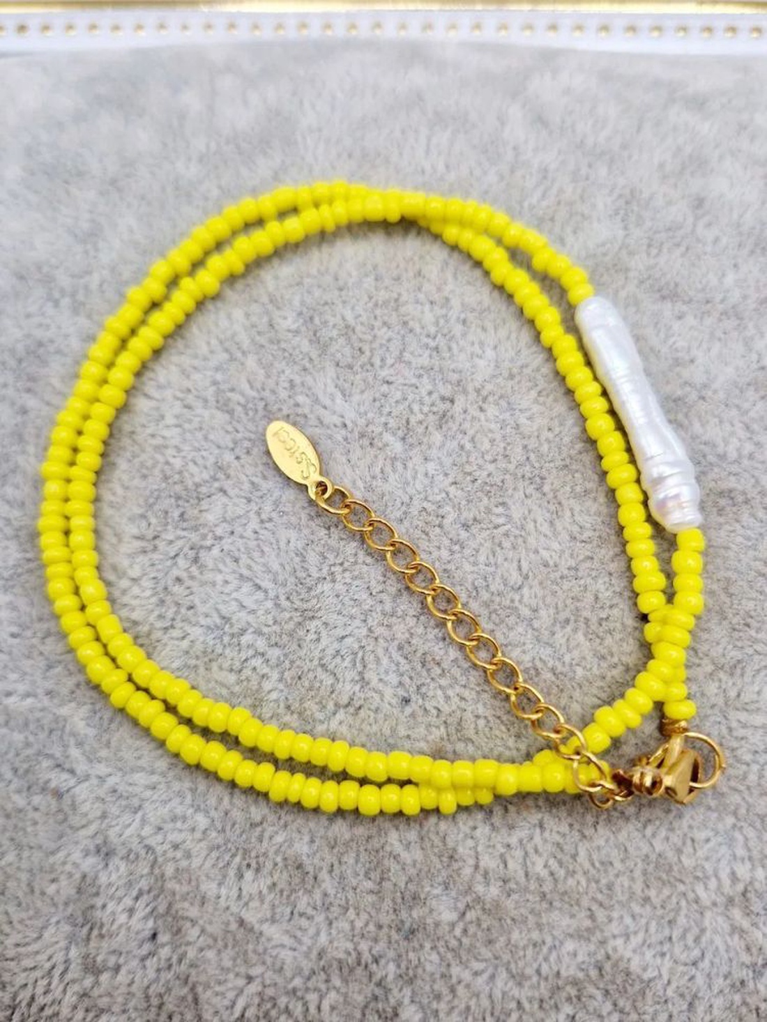 Colier de Vară galben - bijuterii - coliere - chockere - Artynos.ro
