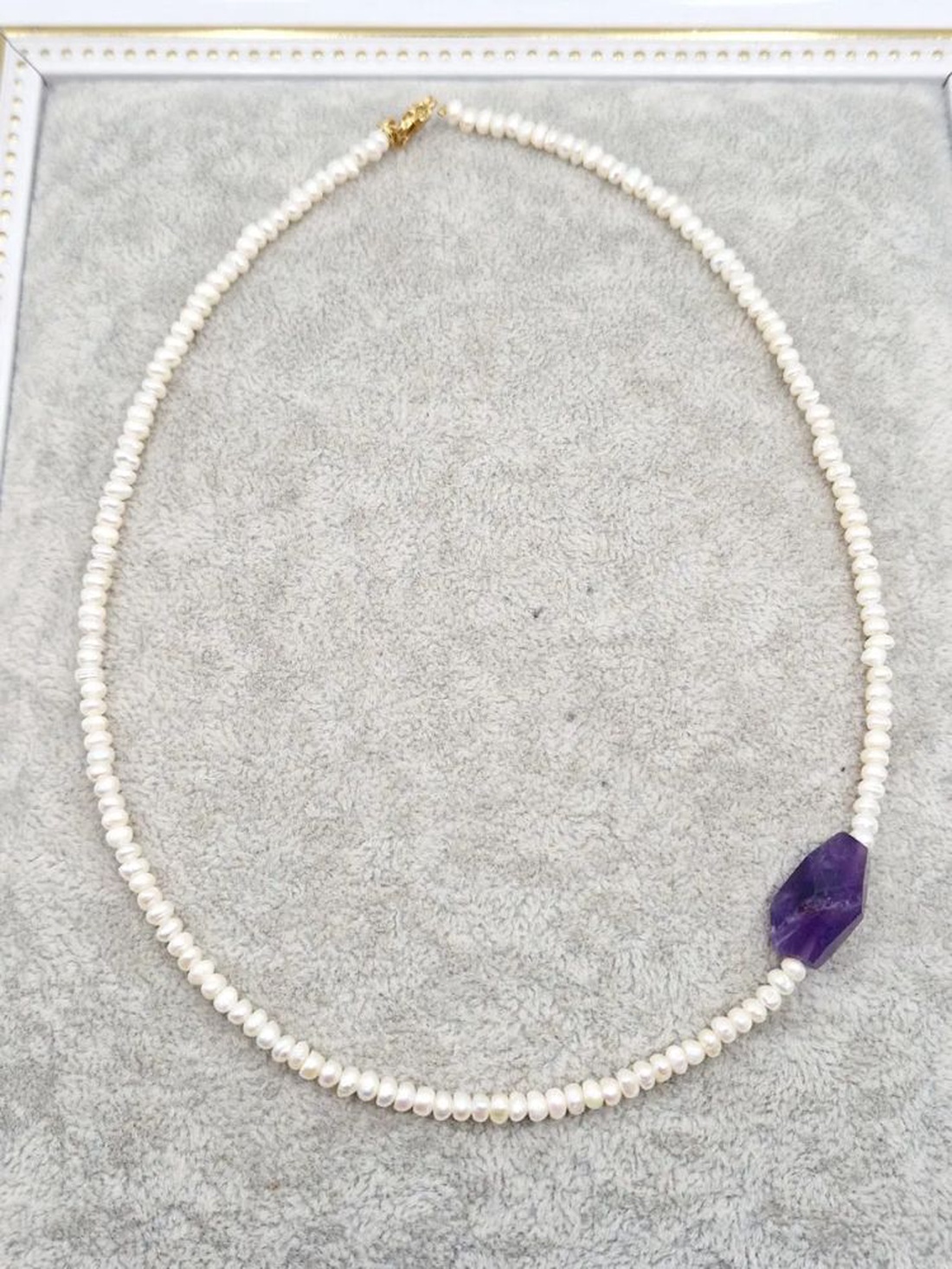 Choker  Perle naturale Ametist - bijuterii - coliere - chockere - Artynos.ro