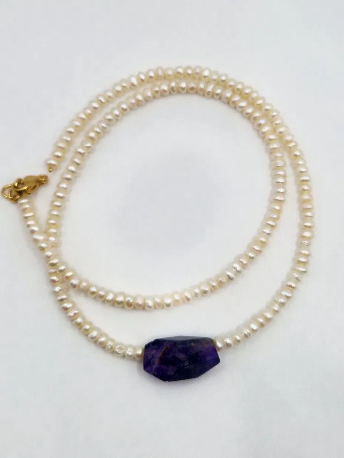 Choker  Perle naturale Ametist - bijuterii - coliere - chockere - Artynos.ro