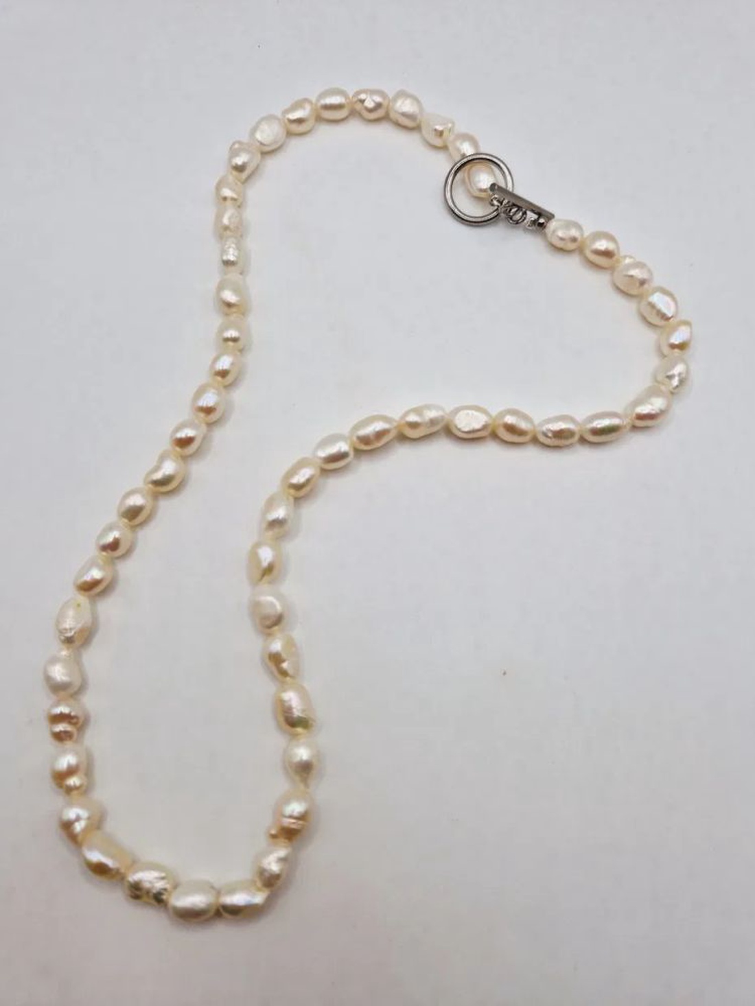 Colier Perle baroc Inox argintiu - bijuterii - coliere - coliere din perle - Artynos.ro