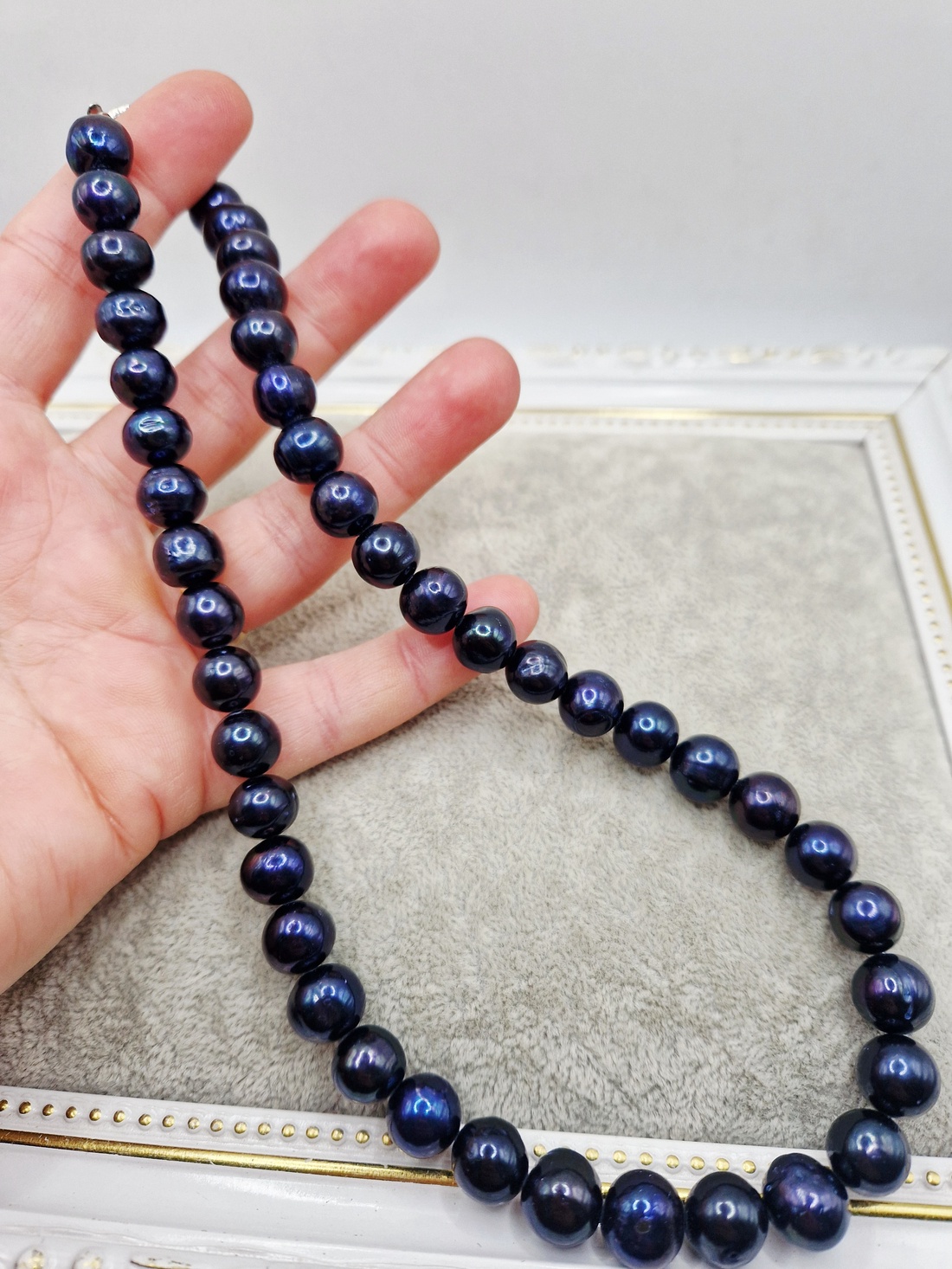 Colier Perle naturale negre - bijuterii - coliere - coliere din perle - Artynos.ro