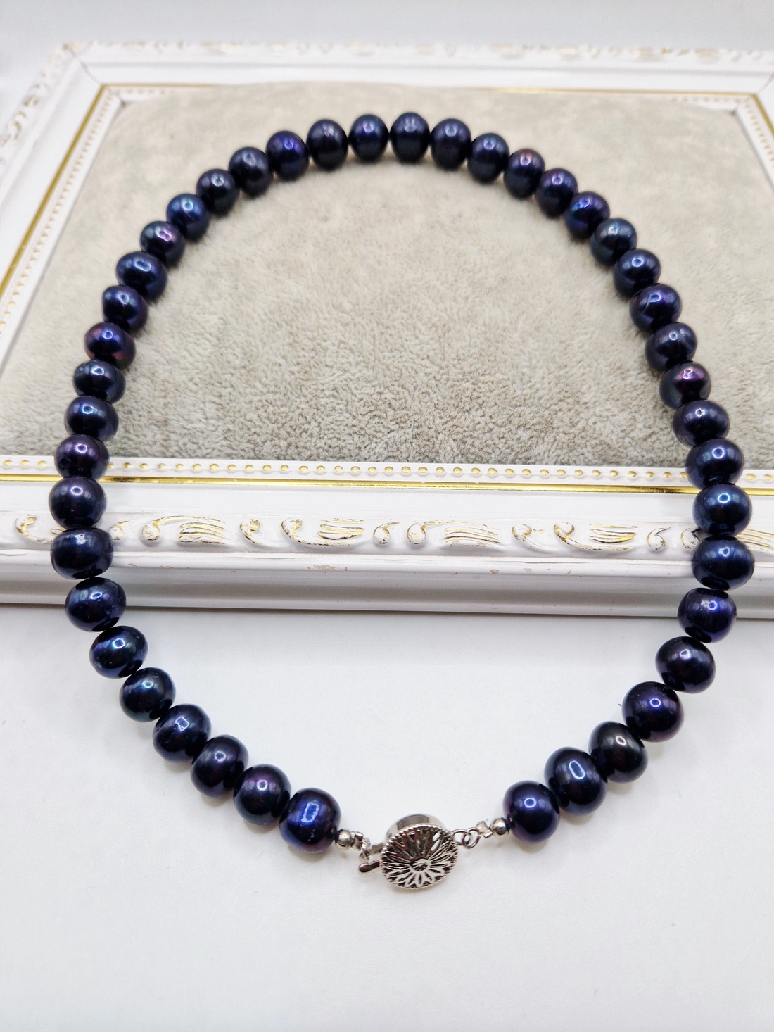 Colier Perle naturale negre - bijuterii - coliere - coliere din perle - Artynos.ro