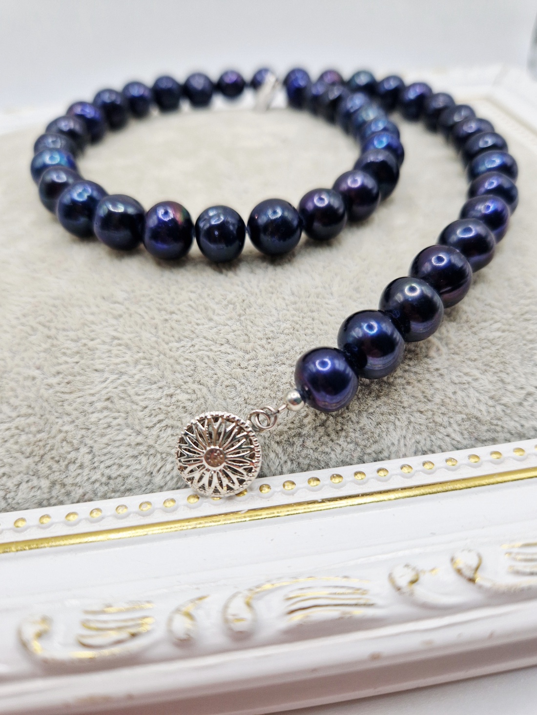 Colier Perle naturale negre - bijuterii - coliere - coliere din perle - Artynos.ro