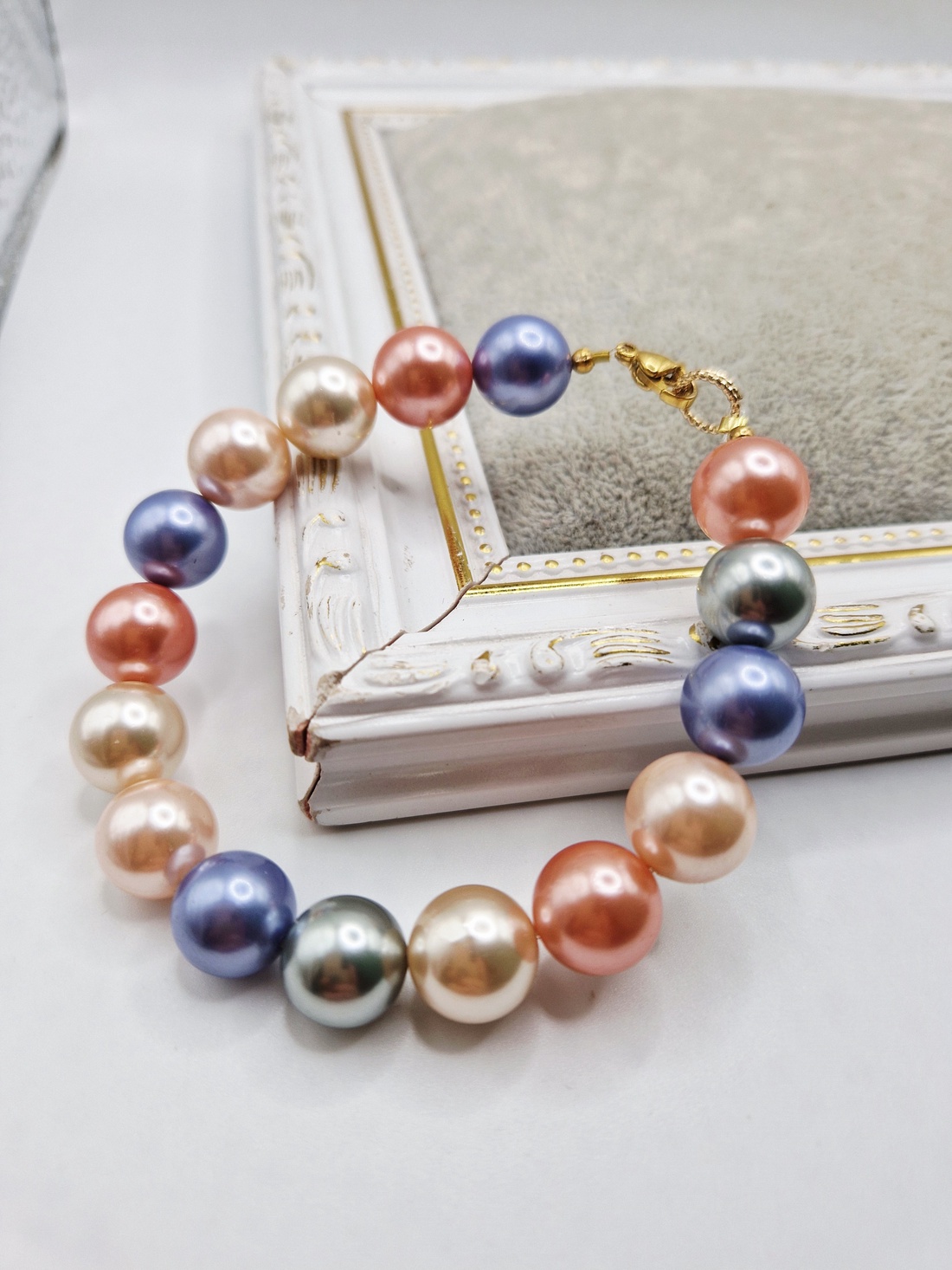 Bratara  Perle tip Mallorca turcoaz - bijuterii - brățări - brățări din perle - Artynos.ro