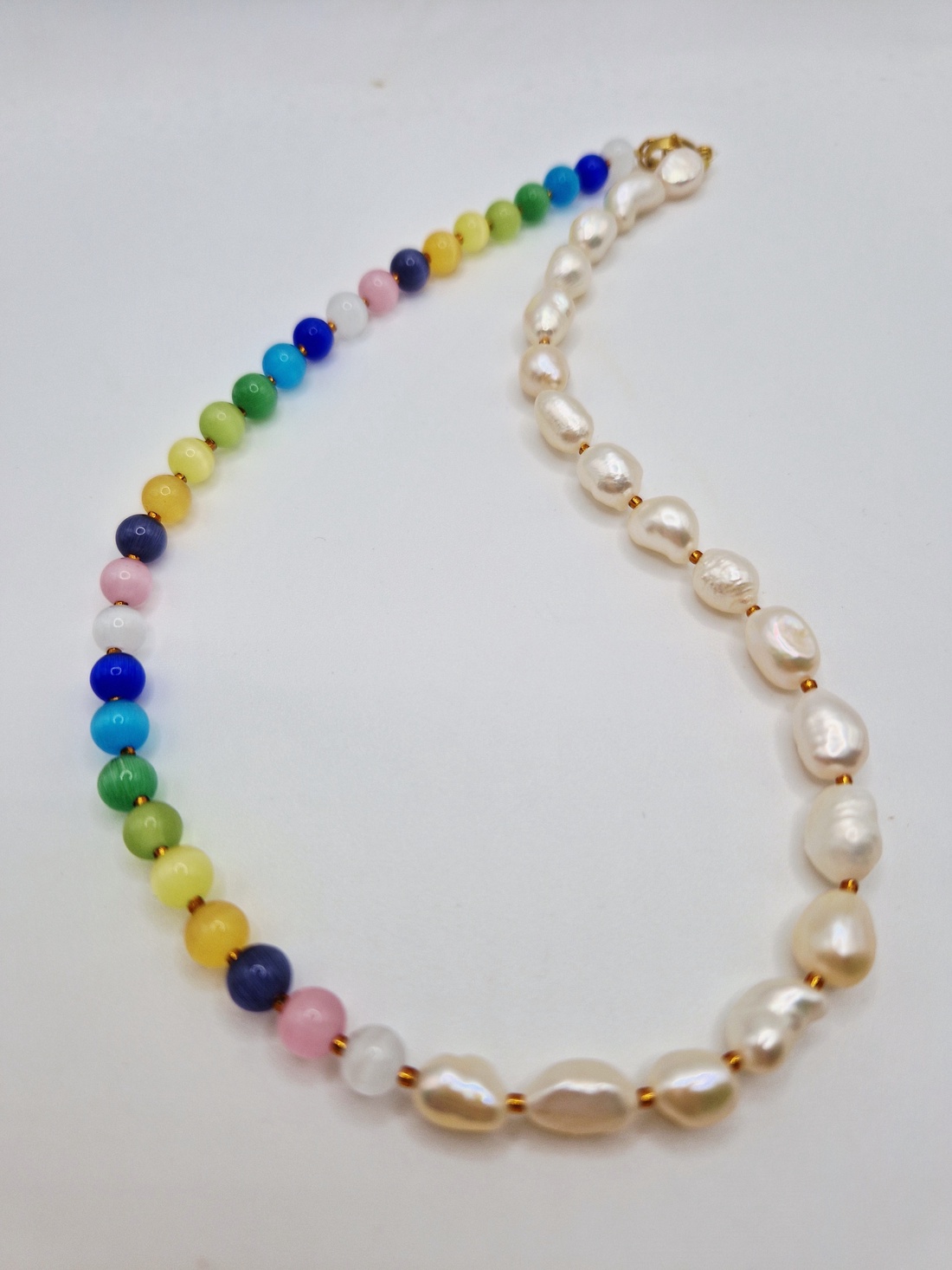 Colier  Perle  Ochi de pisica - bijuterii - coliere - coliere din perle - Artynos.ro