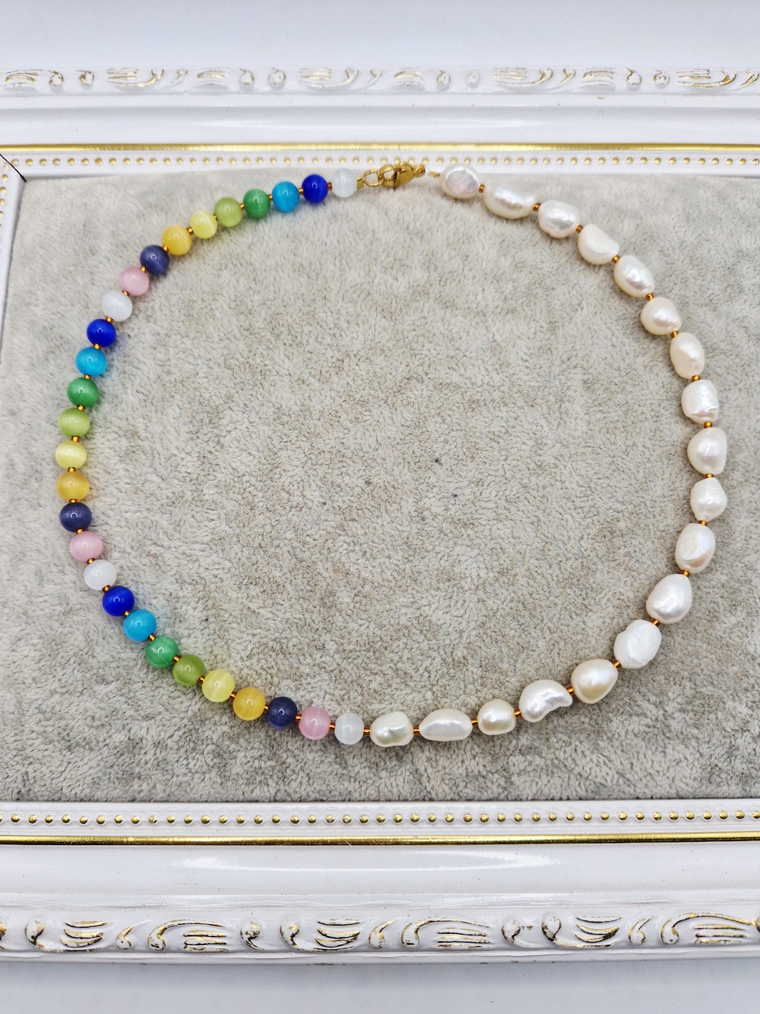 Colier  Perle  Ochi de pisica - bijuterii - coliere - coliere din perle - Artynos.ro