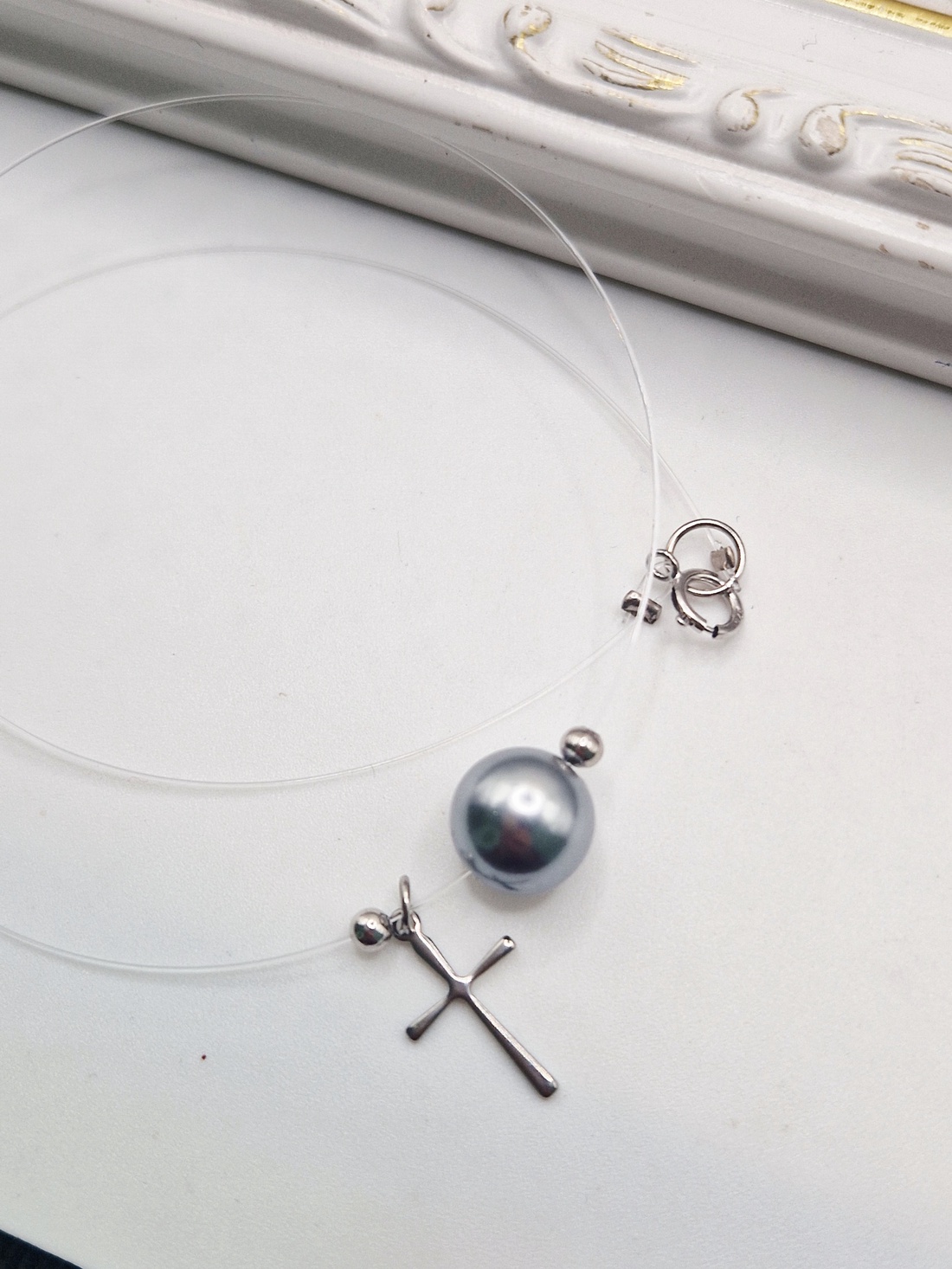 Choker Perle tip Mallorca Argint - bijuterii - coliere - coliere din perle - Artynos.ro