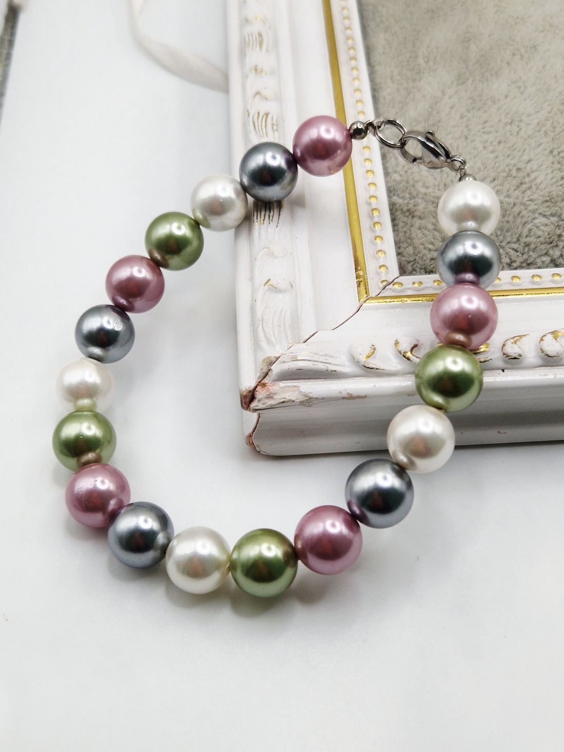 Set / Perle mallorca / inox - bijuterii - seturi de bijuterii - Artynos.ro