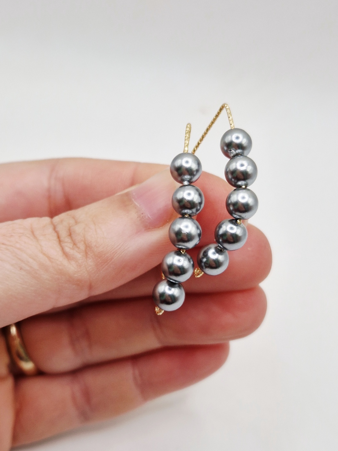 Cercei  Perle tip Mallorca  placat Aur - bijuterii - cercei - cercei din perle - Artynos.ro