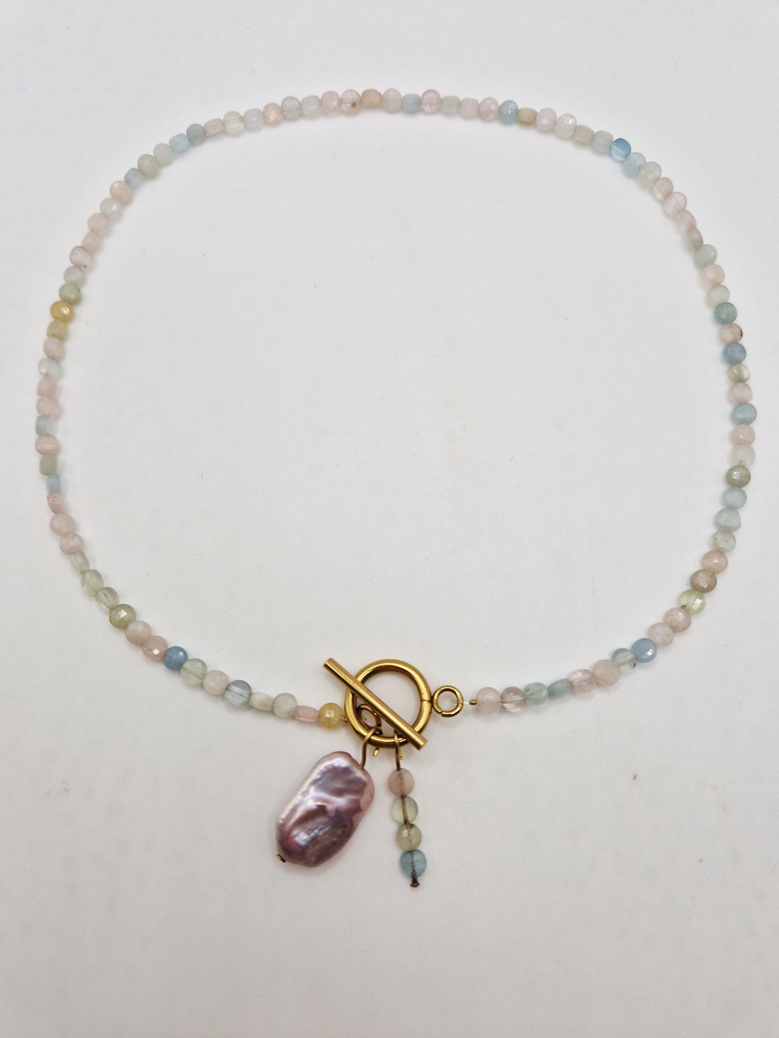 Choker rodonit / Perla / Inox - bijuterii - coliere - chockere - Artynos.ro