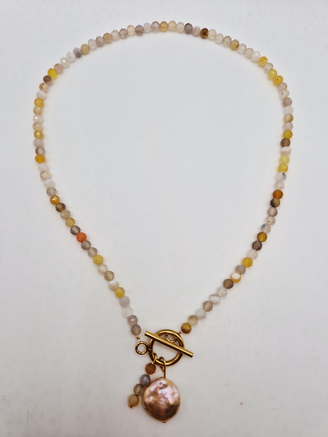 Choker  Agate  Perla baroc - bijuterii - coliere - chockere - Artynos.ro