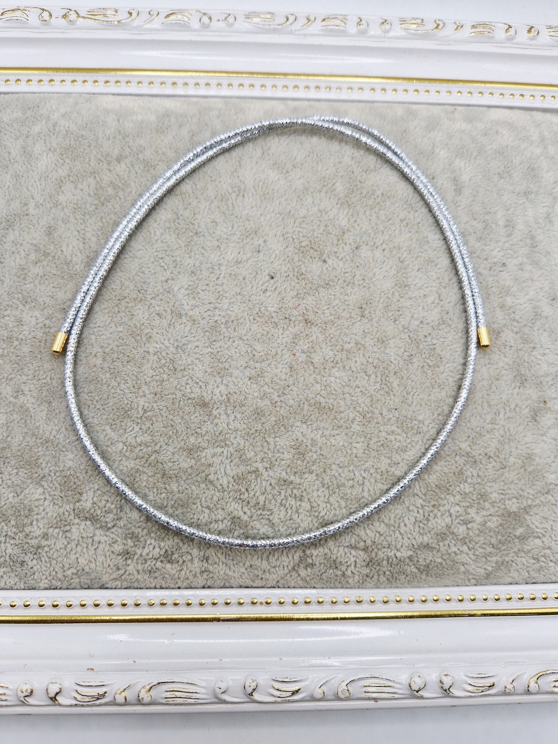 Lucky Rope, Colier magnetic argintiu - bijuterii - coliere - chockere - Artynos.ro