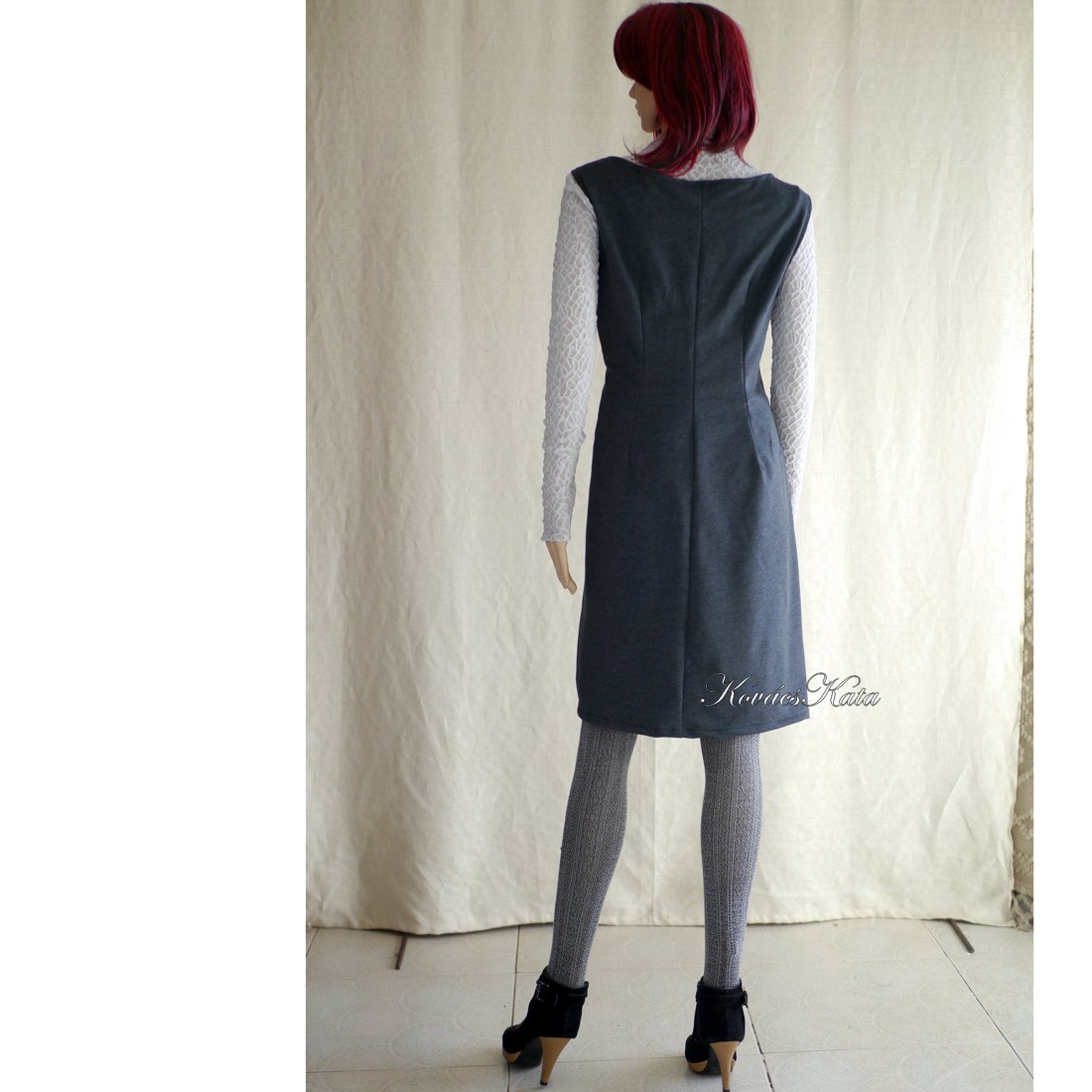 LIANA - rochie șorț design - îmbrăcăminte și modă - haine damă - rochie, dintr-o bucată - Artynos.ro