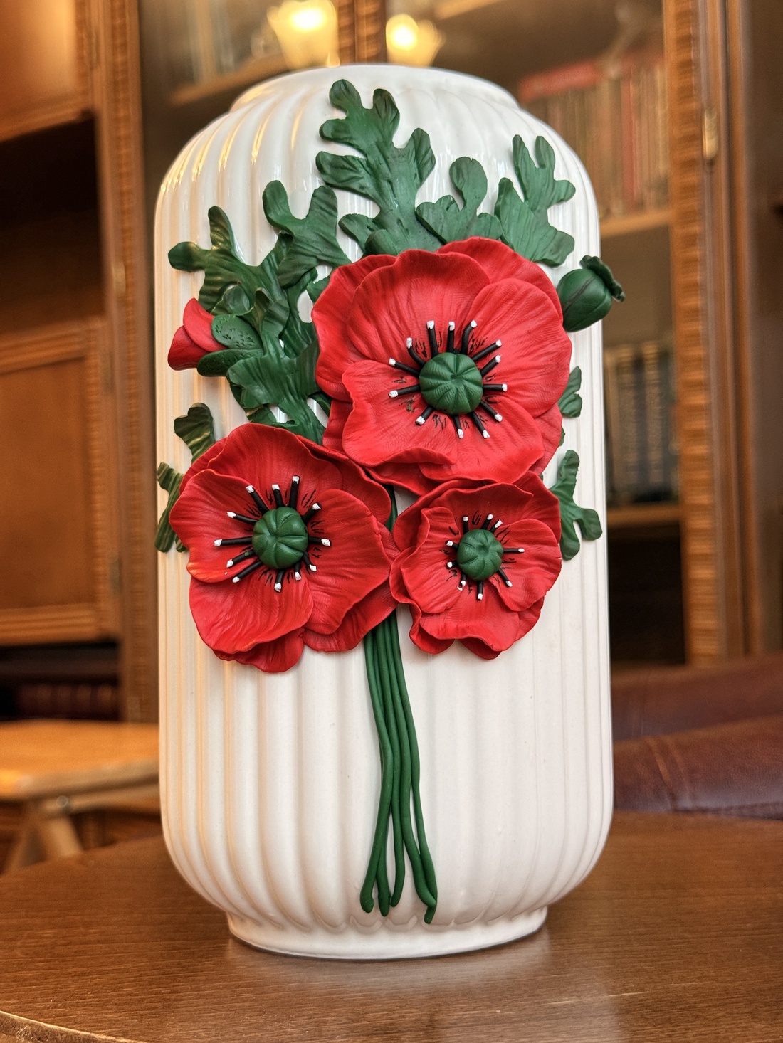 Vază decorată manual �Maci - casă & stil de viață - decorațiuni de casă - accesorii florale - vaze - Artynos.ro