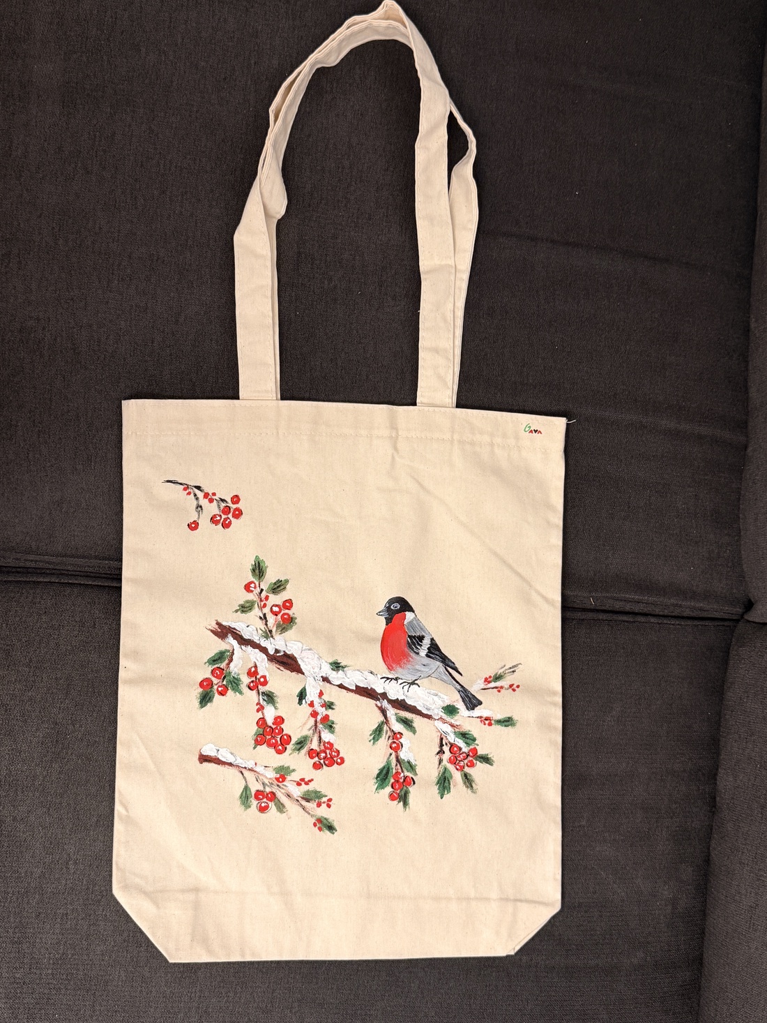 Plasuta din bumbac pictată manual - genți și portofele - geantă pentru cumpărături - totebaguri - Artynos.ro