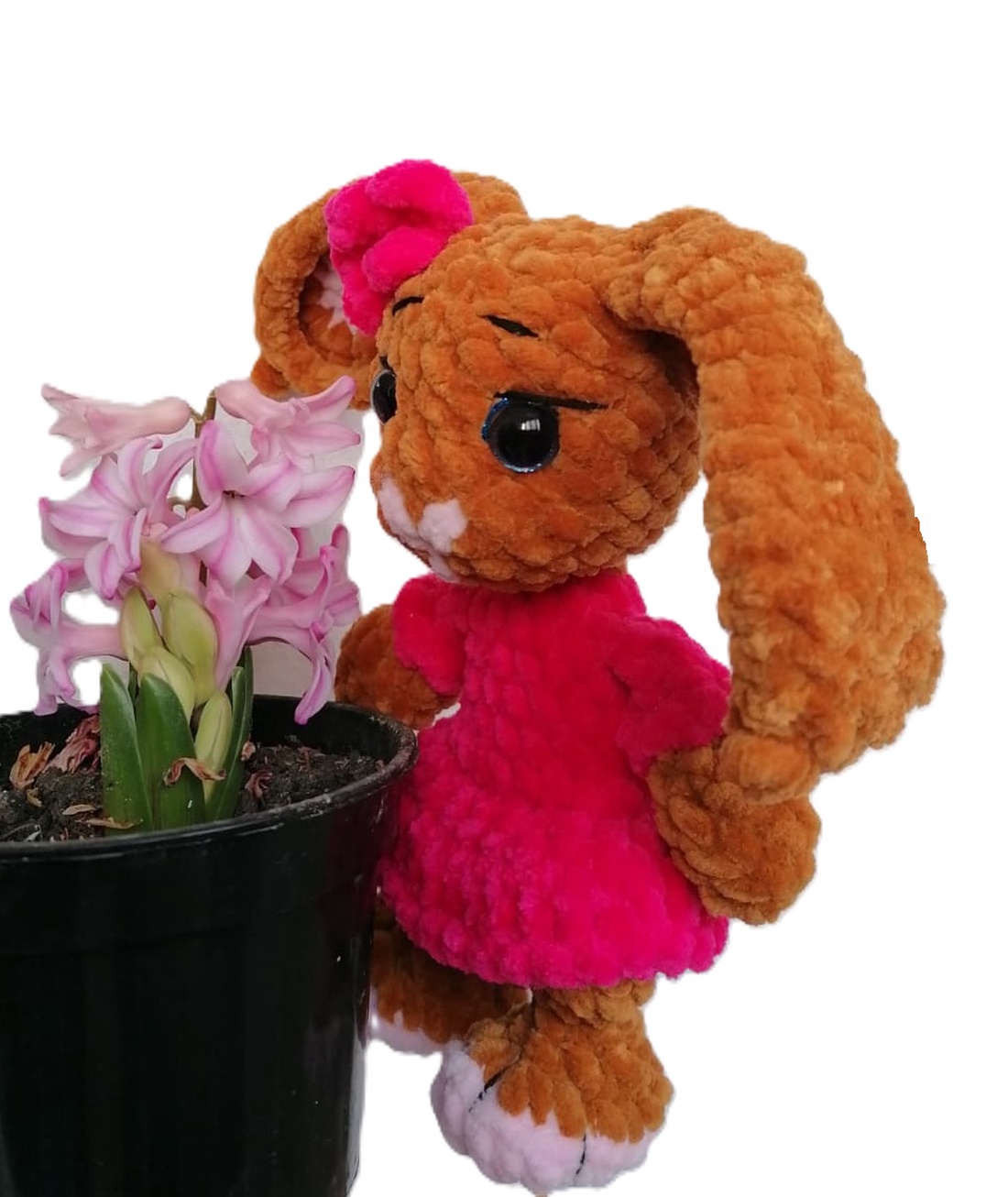 Iepuras Fetita - Corp moale - jucării și echipamente pentru copii - plușuri - iepure de pluș - Artynos.ro