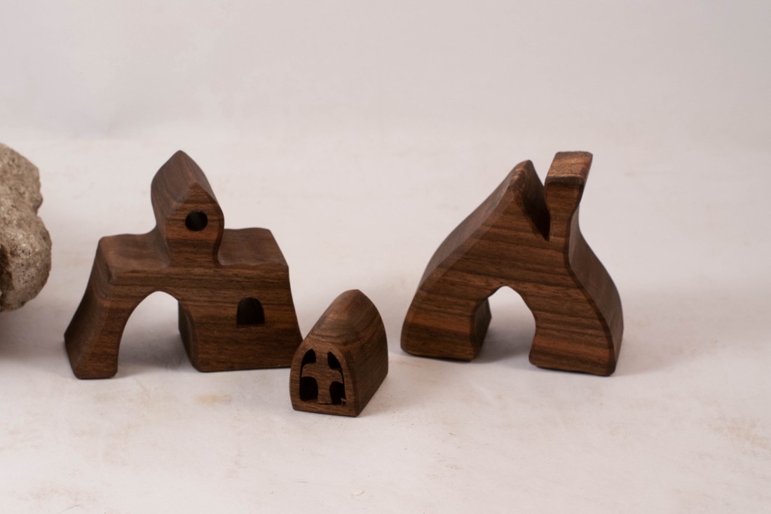  Casă de joacă din lemn, constructor din lemn, puzzle - jucării și echipamente pentru copii - puzzle, jocuri puzzle - puzzle din lemn - Artynos.ro