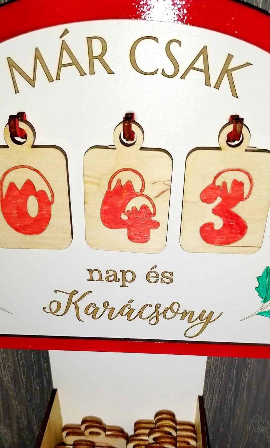 Vintage Crăciun Countdown din lemn - - Artynos.ro Vintage Crăciun Countdown din lemn - - Artynos.ro