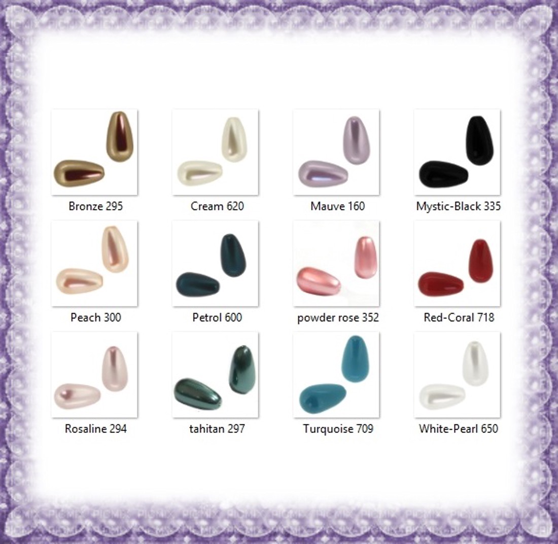 Swarovski semi-perforat teardrop 15 mm în mai multe culori GYSWGY GFF -  - Artynos.ro