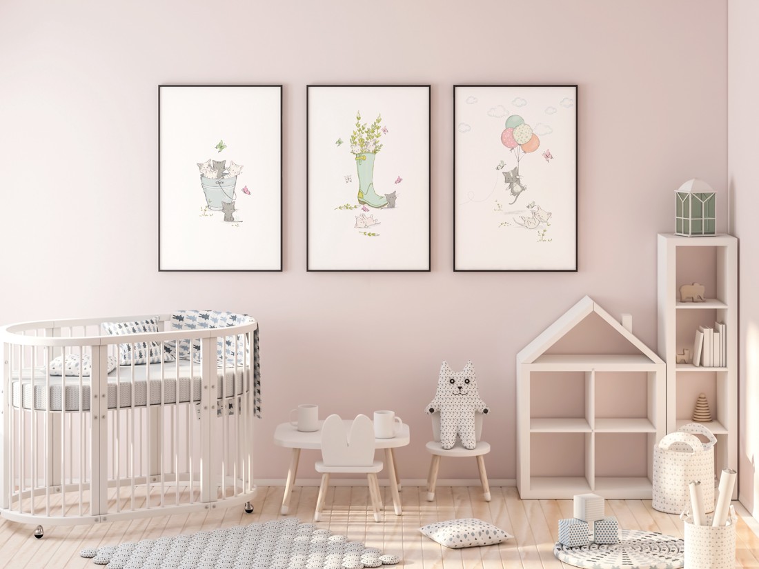 Kitten arta de perete, decorarea camerei pentru copii -  - Artynos.ro