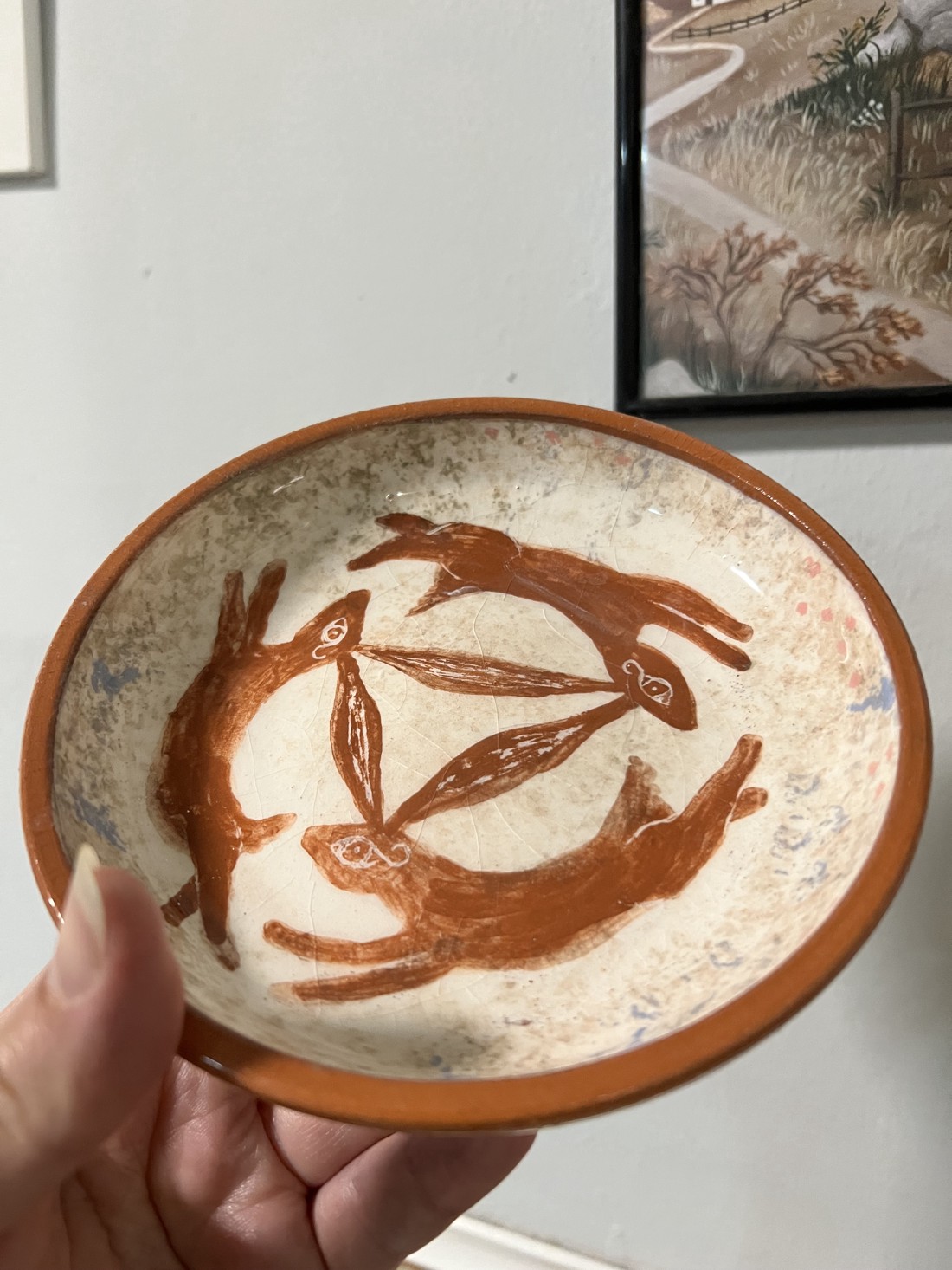 Cele Trei Iepuri Mistic � bol decorativ din ceramică -  - Artynos.ro