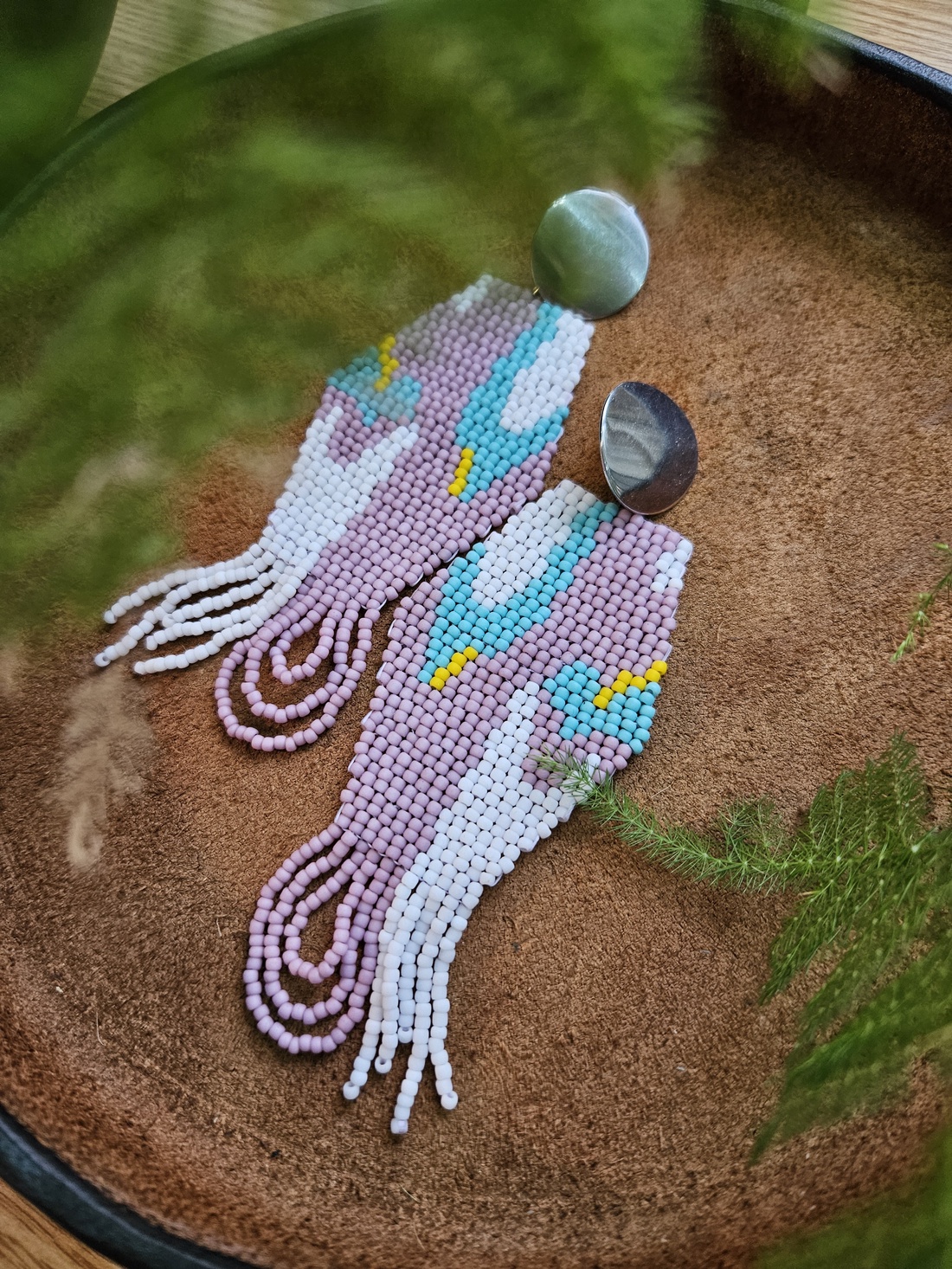 Cercei supradimensionăți - bijuterii - cercei - cercei din mărgele - Artynos.ro