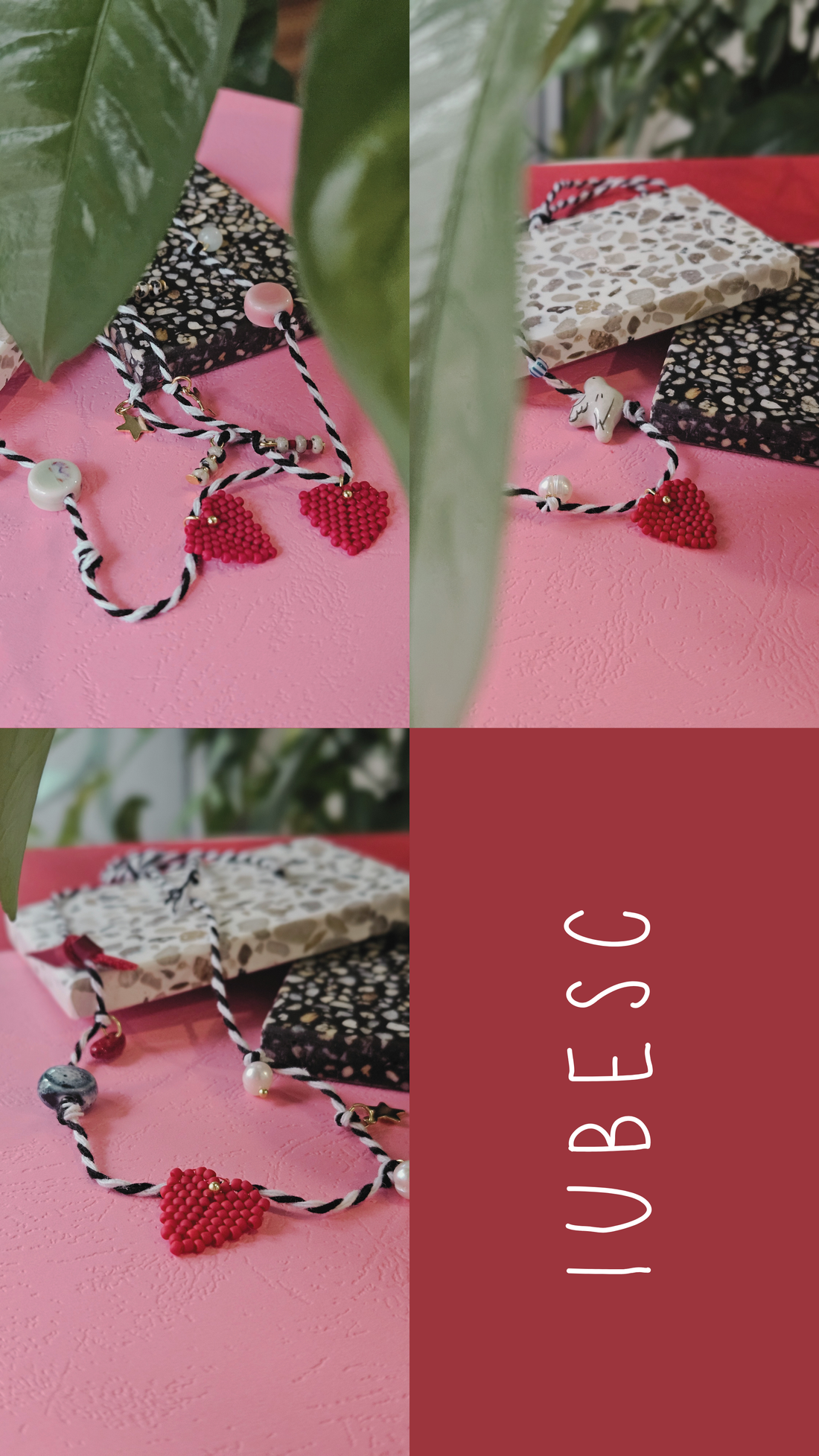 Lănțișor șnur iubesc - bijuterii - coliere - coliere din mărgele - Artynos.ro