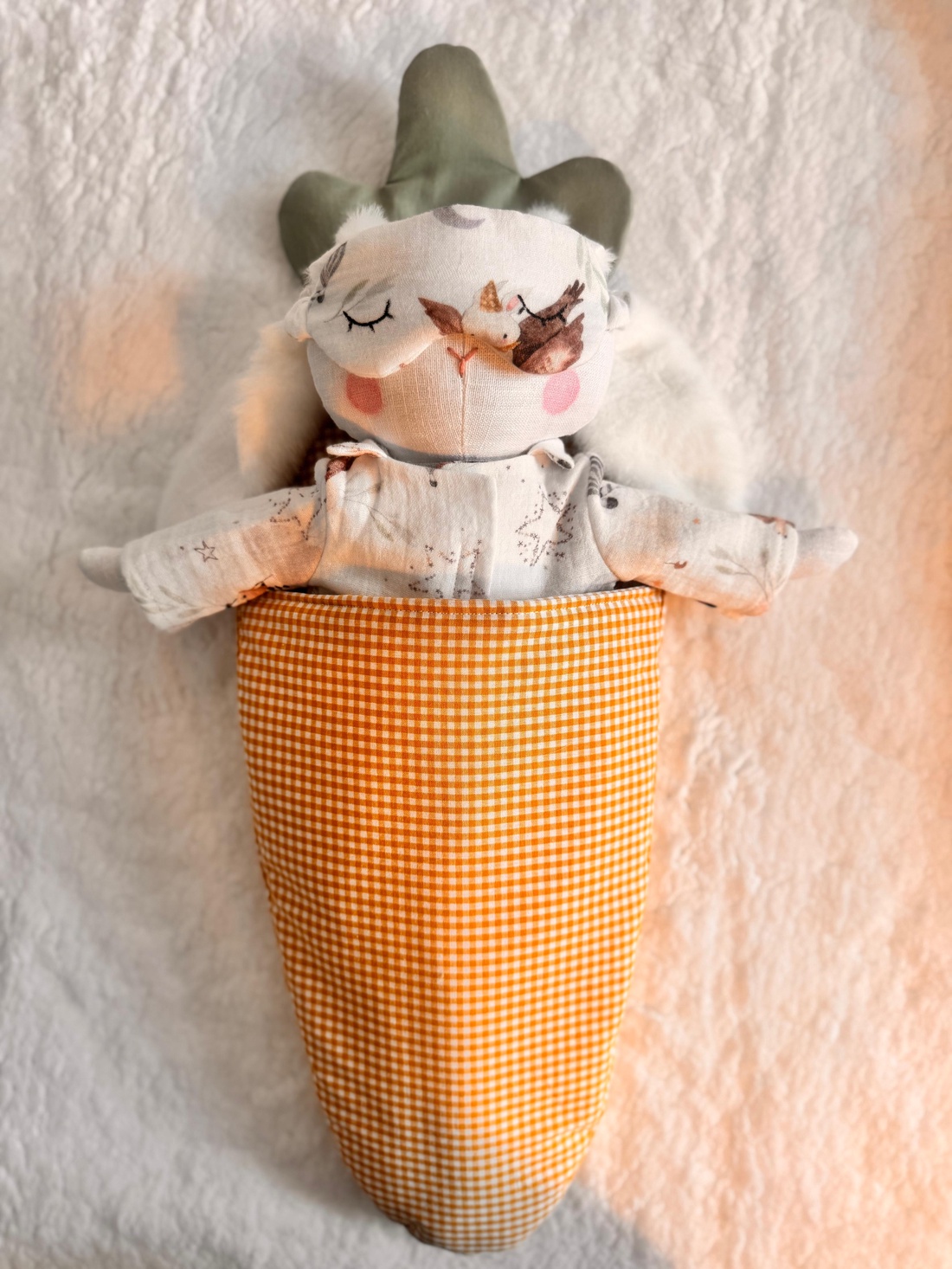 Set casa textila si iepuras de plus mare - 41 cm - jucării și echipamente pentru copii - jucării și accesorii pentru copii - păpuși de joacă - Artynos.ro