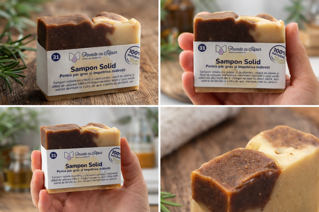 Șampon Solid. Set 3 bucăți � ideal pentru cadou, doar 58 lei - igienă și înfrumusețare - săpunuri și articole de igienă - săpun artizanal - Artynos.ro