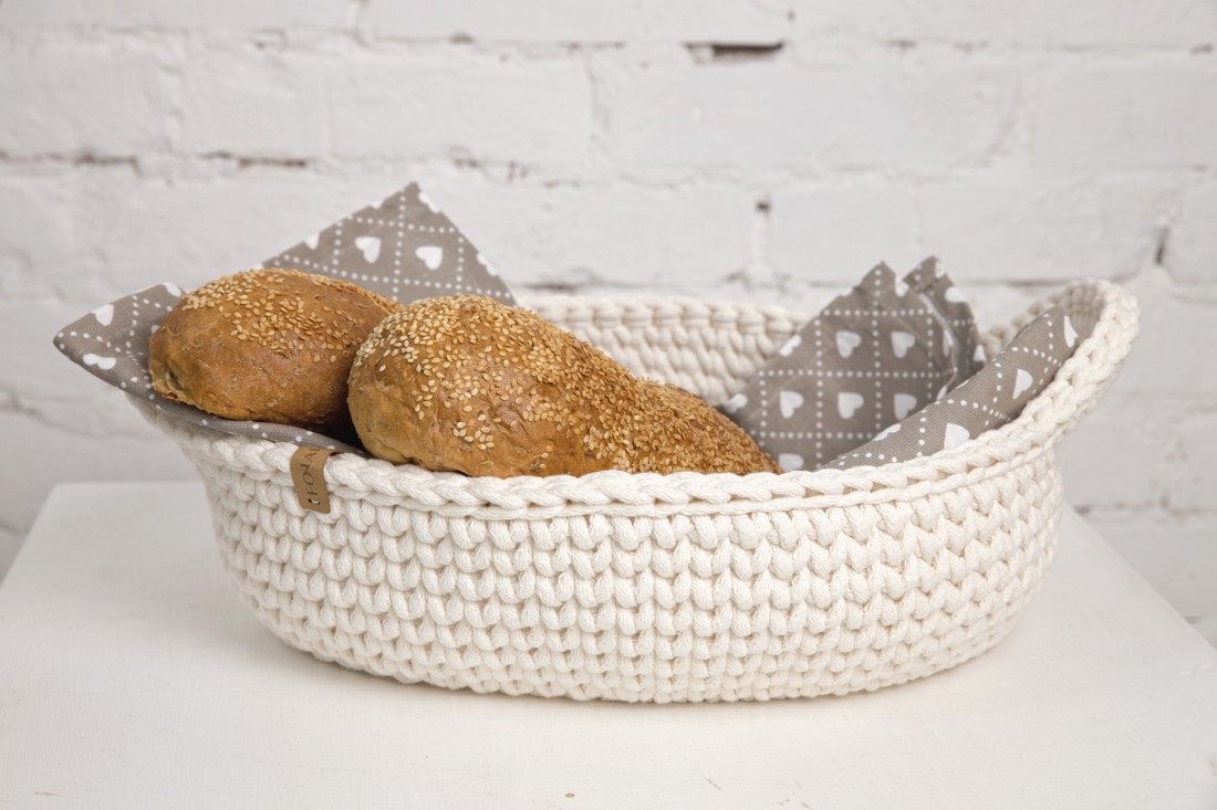 Coș de pâine - ecru - - Artynos.ro Coș de pâine - ecru - - Artynos.ro