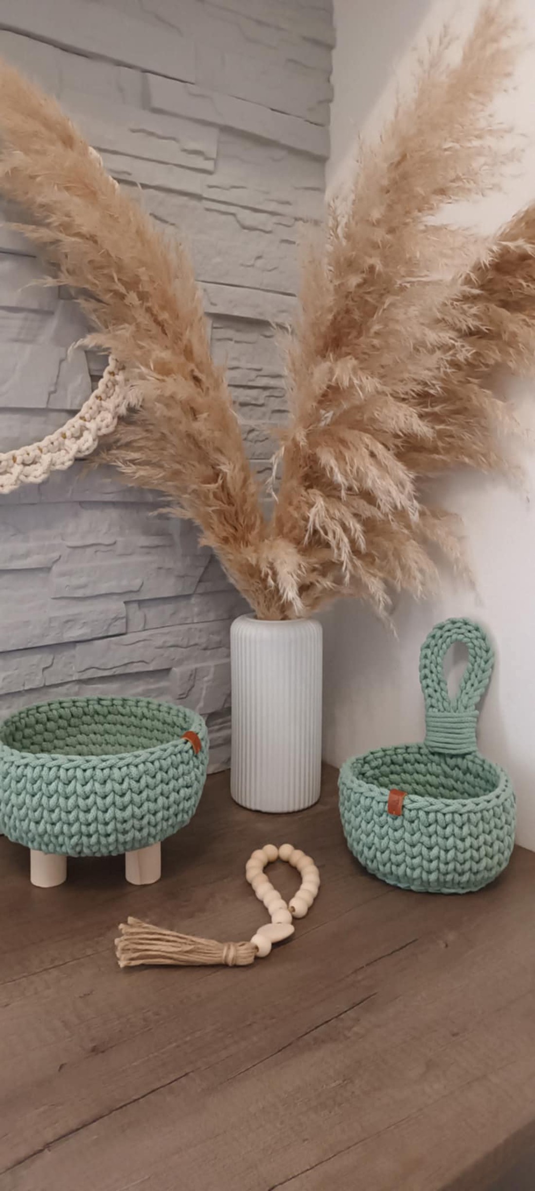 Coșuri croșetate personalizate în aloe - set de coșuri croșetate - - Artynos.ro Coșuri croșetate personalizate în aloe - set de coșuri croșetate - - Artynos.ro