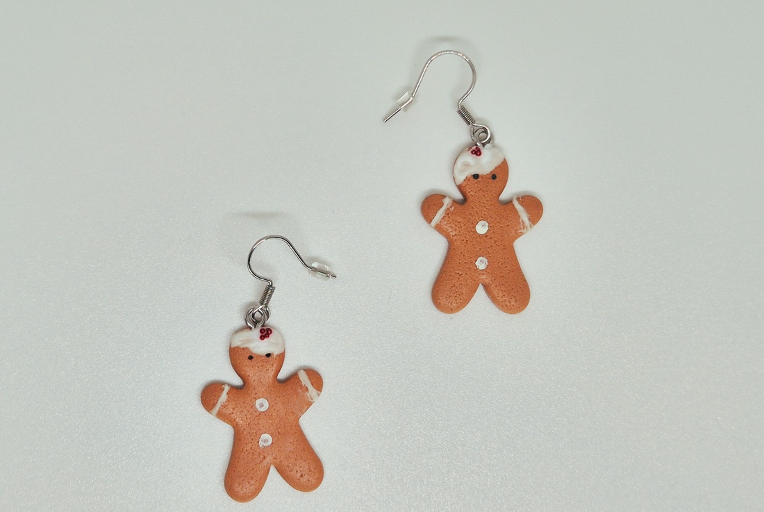 Cercei Gingerbread - bijuterii - cercei - cercei cu figurine - Artynos.ro