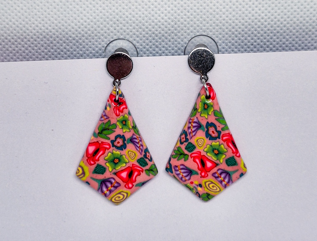 Cercei Cravată cu flori - bijuterii - cercei - cercei lungi - Artynos.ro