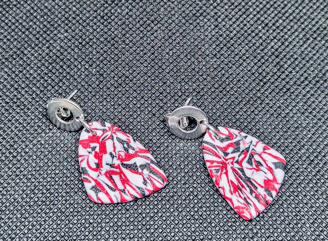 Cercei marmorați - bijuterii - cercei - cercei lungi - Artynos.ro