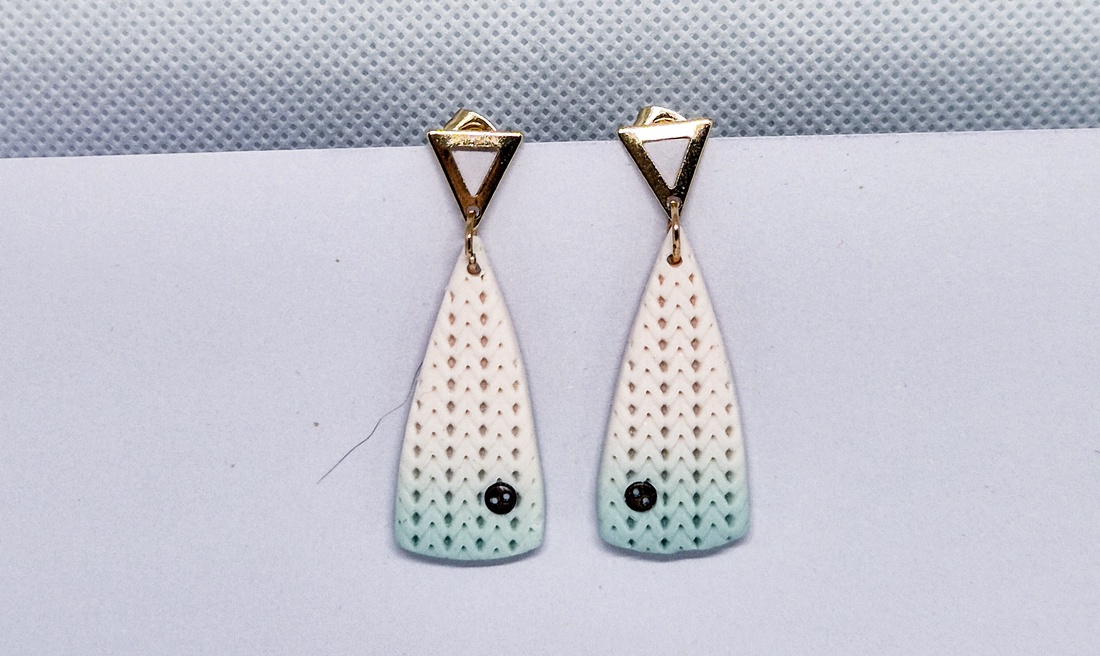 Cercei Flanel :) - bijuterii - cercei - cercei lungi - Artynos.ro