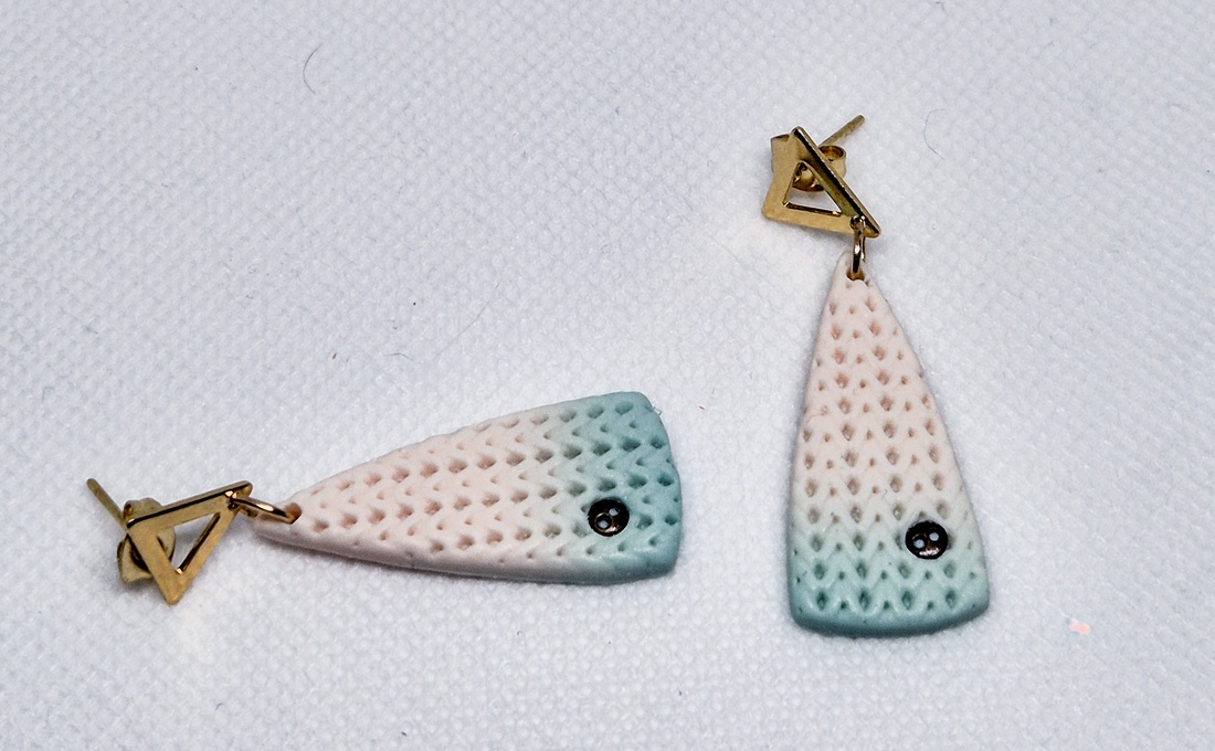 Cercei Flanel :) - bijuterii - cercei - cercei lungi - Artynos.ro