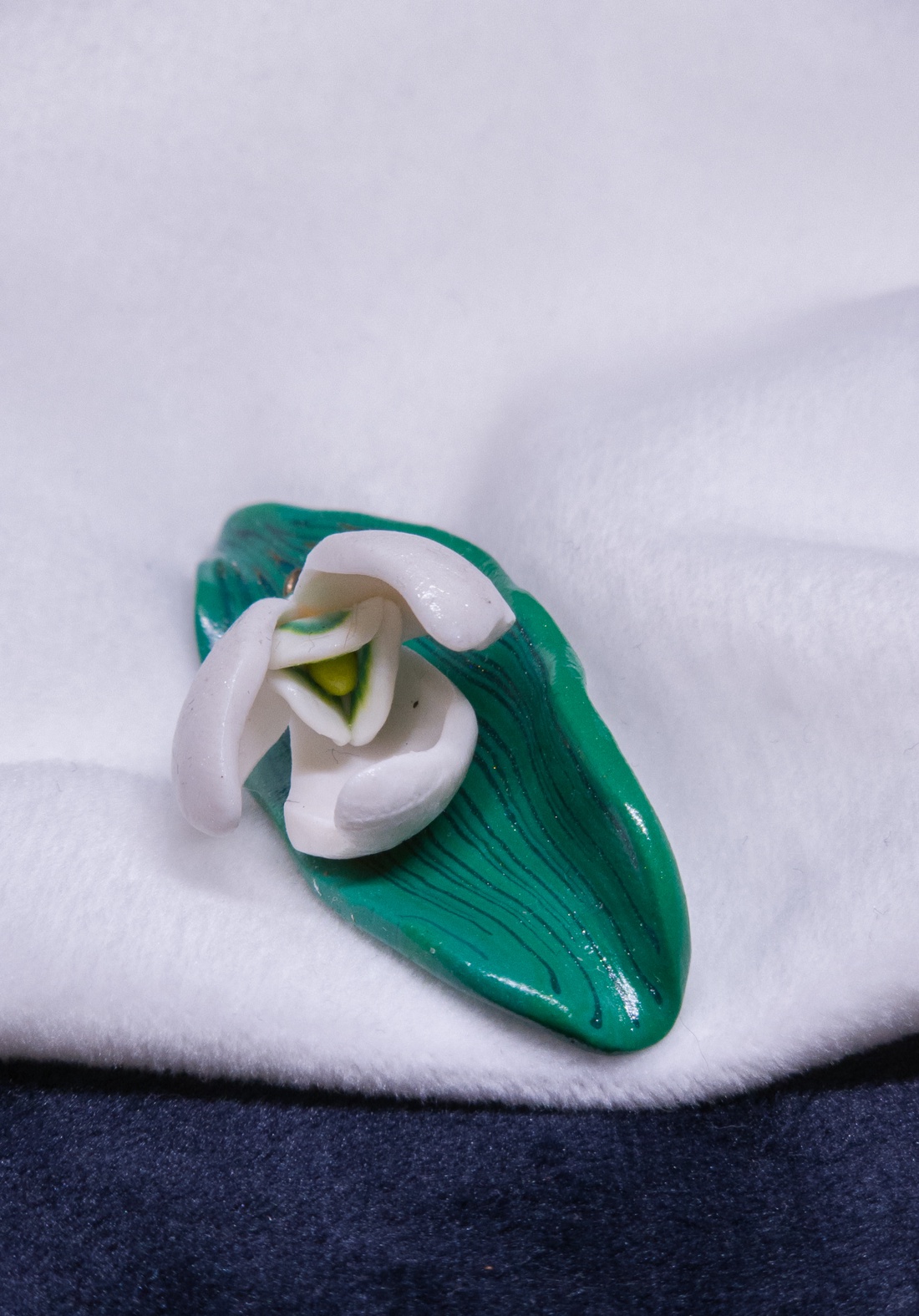 Broșă mărțișor Ghiocel - bijuterii - broșe - Artynos.ro