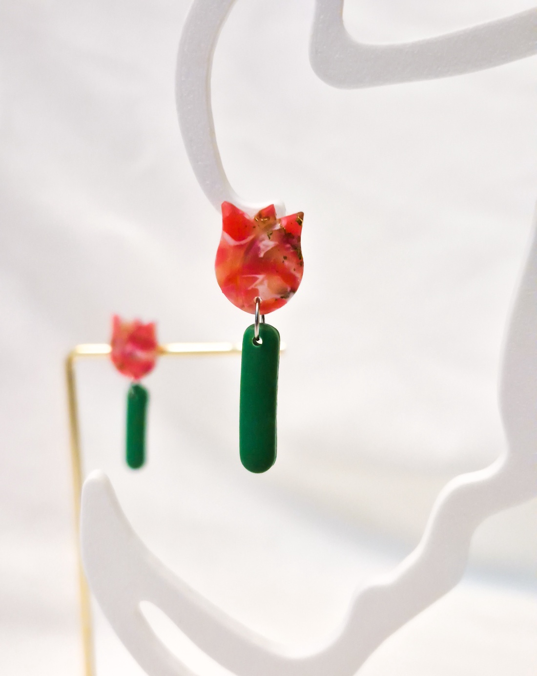 Cercei Lalele - bijuterii - cercei - cercei lungi - Artynos.ro