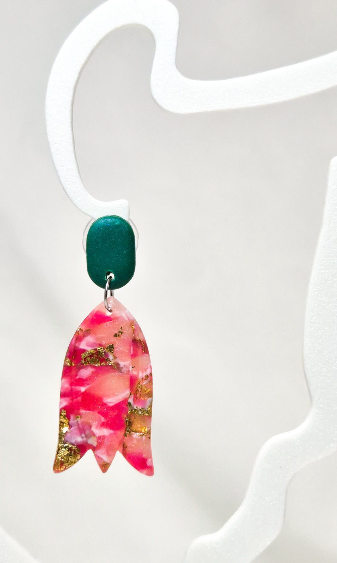 Cercei Lalele rasucite - bijuterii - cercei - cercei lungi - Artynos.ro