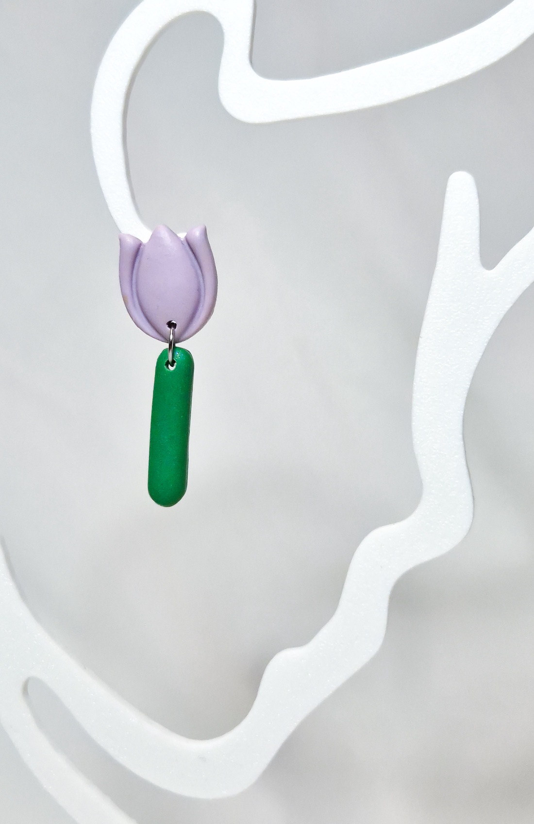 Cercei Lalele lila - bijuterii - cercei - cercei lungi - Artynos.ro